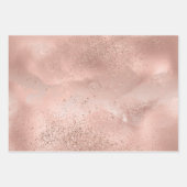 Glitzy Rose Blush Pink Sparkasse Geschenkpapier Set (Vorderseite)