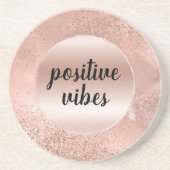 Glitzy Rose Blush Pink Sparkasse        Getränkeuntersetzer (Vorne)