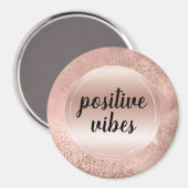 Glitzy Rose Blush Pink Sparkle Magnet (Vorderseite/Rückseite)