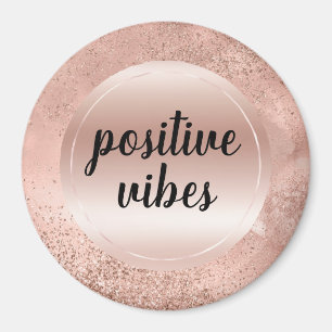 Glitzy Rose Blush Pink Sparkle Magnet