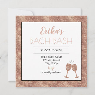 Glitzy - Rose Gold Bash Bach Einladung