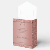 Glitzy Rose Gold Bow & Gem Birthday Party Geschenkschachtel (Geöffnet)