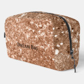 Glitzy Rose Gold Chunky Glitzer Waschbeutel (Rechte Ecke)