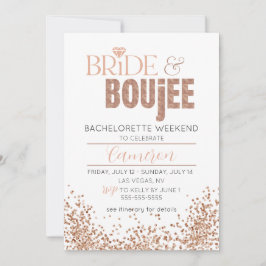 Glitzy Rose Gold I Bachelorette Einladung