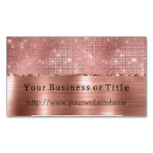 Glitzy Rose Gold Sparkle Magnetische Visitenkarte (Vorderseite)