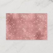 Glitzy Rose Gold Sparkle Visitenkarte (Rückseite)