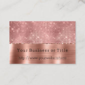 Glitzy Rose Gold Sparkle Visitenkarte (Vorderseite)