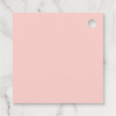 Glitzy Rose Gold und Blush Pink Gemstone Sweet 16 Geschenkanhänger (Rückseite)