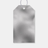 Glitzy Silver Glam Sparkle Geschenkanhänger (Rückseite)