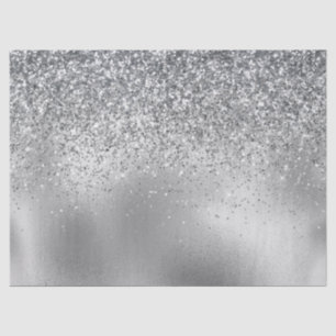 Glitzy Silver Glam Sparkle Glitzer Seidenpapier