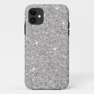 Glitzy Silver Glitzer Case-Mate iPhone Hülle