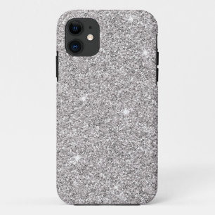 Glitzy Silver Glitzer iPhone 11 Hülle
