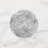 Glitzy Silver Glitzer Konfetti (Klein Vorderseite)
