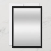 Glitzy Silver Musiknotens Geburtstag Einladung (Rückseite)