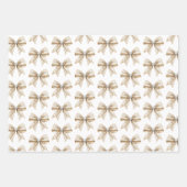 Glitzy Silver Santa Hats Bows Ornaments Christmas Geschenkpapier Set (Vorderseite 2)