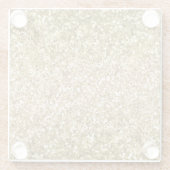 Glitzy Sparkle Gold Glitzer Glasuntersetzer (Rückseite)