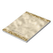 Glitzy Sparkle Gold Glitzer Notepad Notizblock (Rotiert)