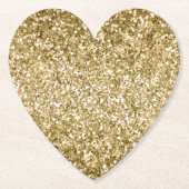 Glitzy Sparkle Gold Glitzer Untersetzer (Vorderseite)