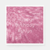 Glitzy Sparkle Pink Birthday Serviette (Vorderseite)