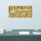 Glitzy Sparkling Happy Any Age Birthday Banner (Messe)
