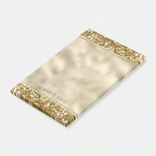 Glitzy-Sparkone-Gold-Glitzer       Post-it Klebezettel (angewinkelt)
