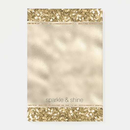 Glitzy-Sparkone-Gold-Glitzer       Post-it Klebezettel (Vorderseite)