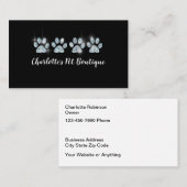 Glitzy Trendy Pet Business Cards Design Visitenkarte (Vorne/Hinten)