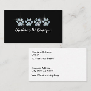 Glitzy Trendy Pet Business Cards Design Visitenkarte