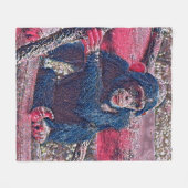 GlitzyAnimal_Chimpanzee_001 Fleecedecke (Vorderseite (Horizontal))