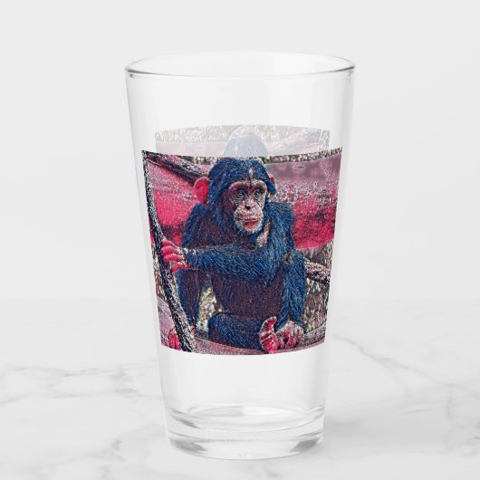 GlitzyAnimal_Chimpanzee_001 Glas (Vorderseite)