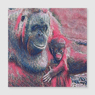 GlitzyAnimal_OrangUtan_003 Magnetkarte