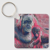 GlitzyAnimal_OrangUtan_003 Schlüsselanhänger (Vorderseite)
