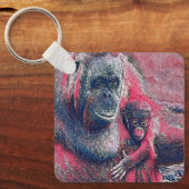GlitzyAnimal_OrangUtan_003 Schlüsselanhänger (Vorderseite)