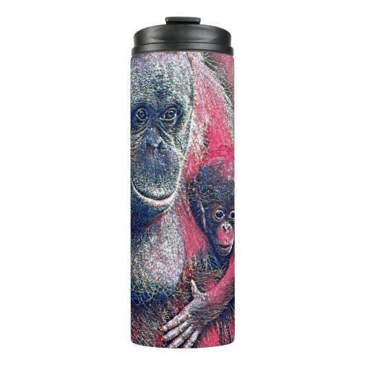 GlitzyAnimal_OrangUtan_003 Thermosbecher (Vorderseite)