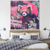 GlitzyAnimal_RedPanda_005 Leinwanddruck (Insitu (Schlafzimmer))