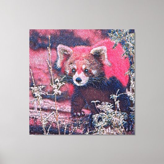 GlitzyAnimal_RedPanda_005 Leinwanddruck (Vorderseite)