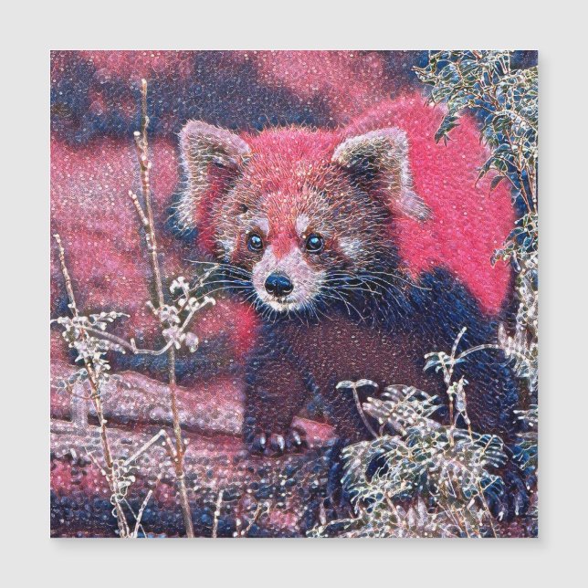 GlitzyAnimal_RedPanda_005 Magnetkarte (Vorderseite)