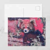 GlitzyAnimal_RedPanda_005 Postkarte (Vorne/Hinten)