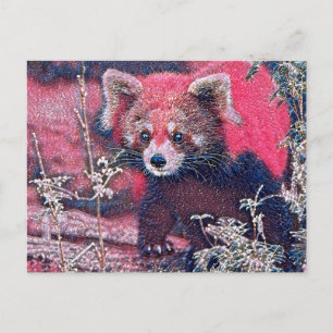 GlitzyAnimal_RedPanda_005 Postkarte