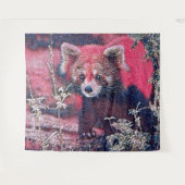 GlitzyAnimal_RedPanda_005 Wandteppich (Vorderseite (Horizontal))
