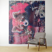 GlitzyAnimal_RedPanda_005 Wandteppich (Beispiel)