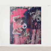 GlitzyAnimal_RedPanda_005 Wandteppich (Vorderseite)