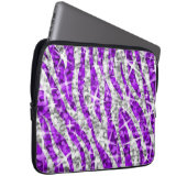 GlitzZebra lila 13" Laptophülse Laptopschutzhülle (Vorne Rechts)