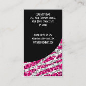 Glitzzebra-Rosa-Schwarz-Kurvenporträt Visitenkarte (Rückseite)