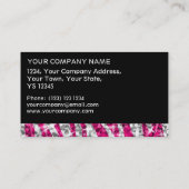 Glitzzebra-Rosa-Visitenkarteschwarzstreifen Visitenkarte (Rückseite)