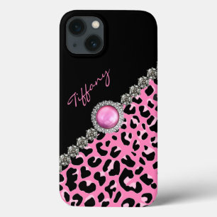 Glitzzy Pink Jaguar Print Samsung Hinweis 4 Fall Case-Mate iPhone Hülle