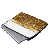 Glizty Monogramm-Laptop-Hülsen Laptopschutzhülle (Vorne Knopf)