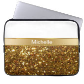 Glizty Monogramm-Laptop-Hülsen Laptopschutzhülle (Vorderseite)
