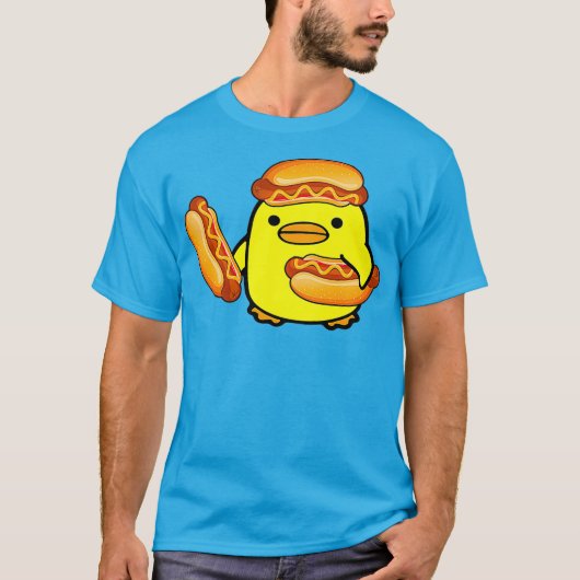 Glizzy Gladiator Duck Hotdog Meme T-Shirt (Vorderseite)
