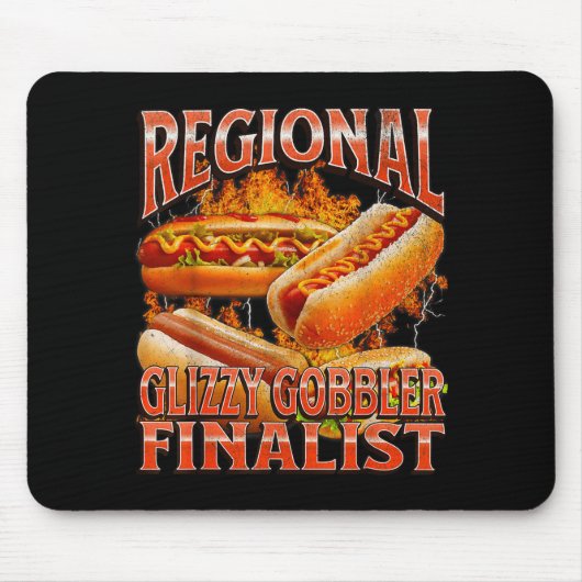Glizzy Gobbler Funny Wiener Hot Dog Meme Bootleg G Mousepad (Vorne)